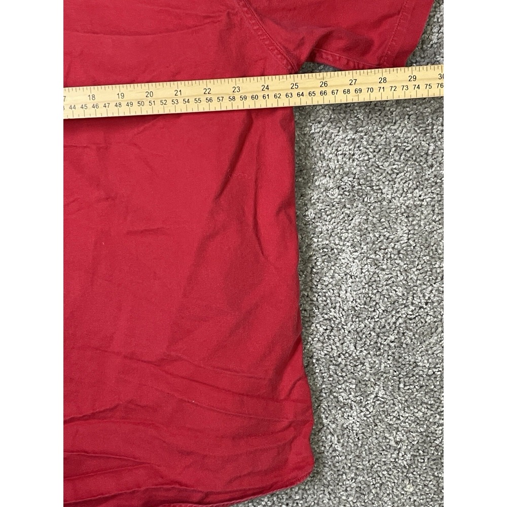 Eddie Bauer Shirt Mens LARGE‎ Red  Long Sleeve Button Up Outdoor Vintage - Picture 5 of 7